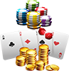 casino cards chips coins